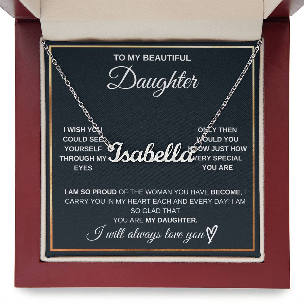 For My Beautiful Daughter-Name Necklace